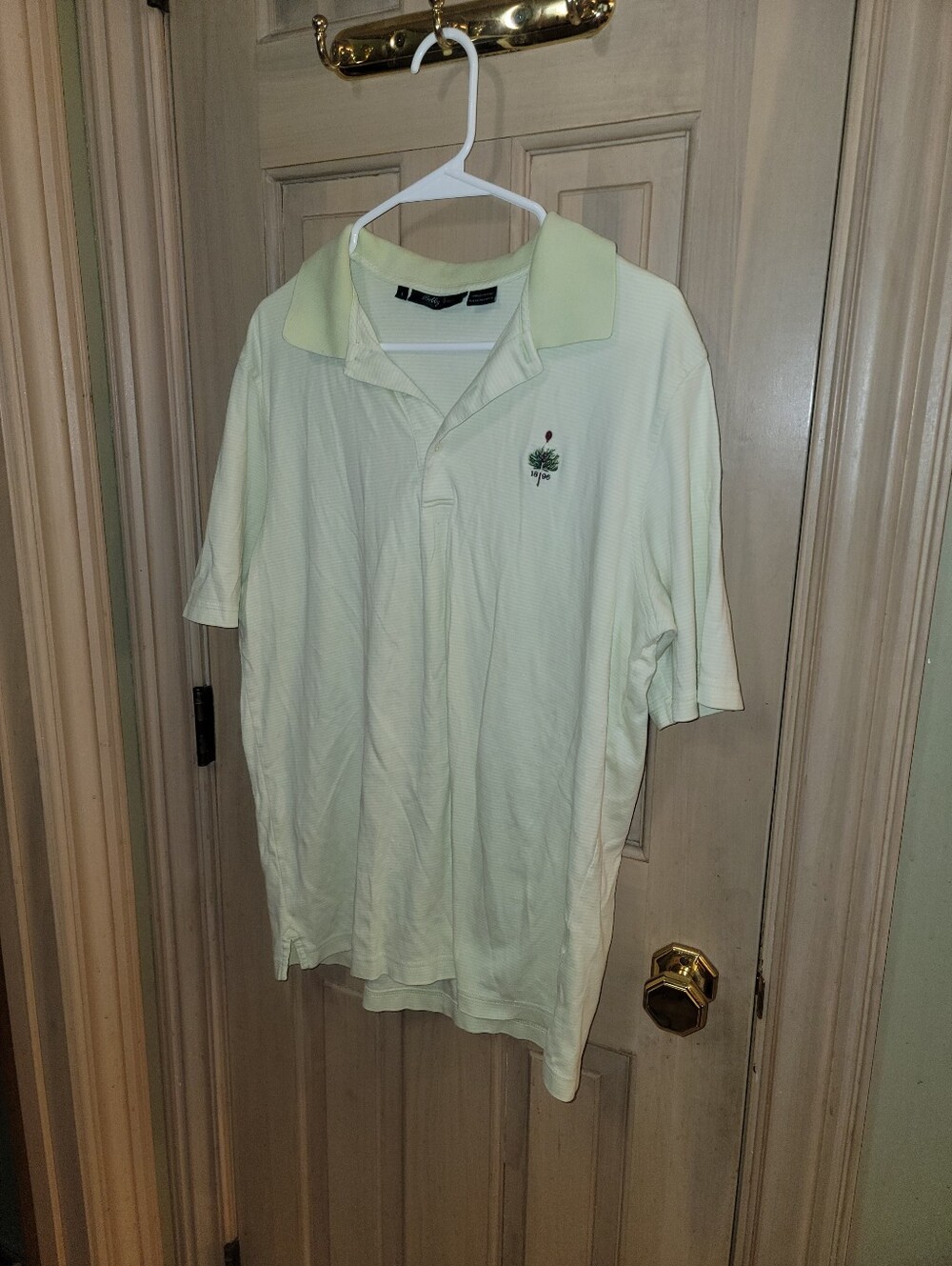 Mens Sz L Bobby Jones Sz L Pale Yellow Golf Polo